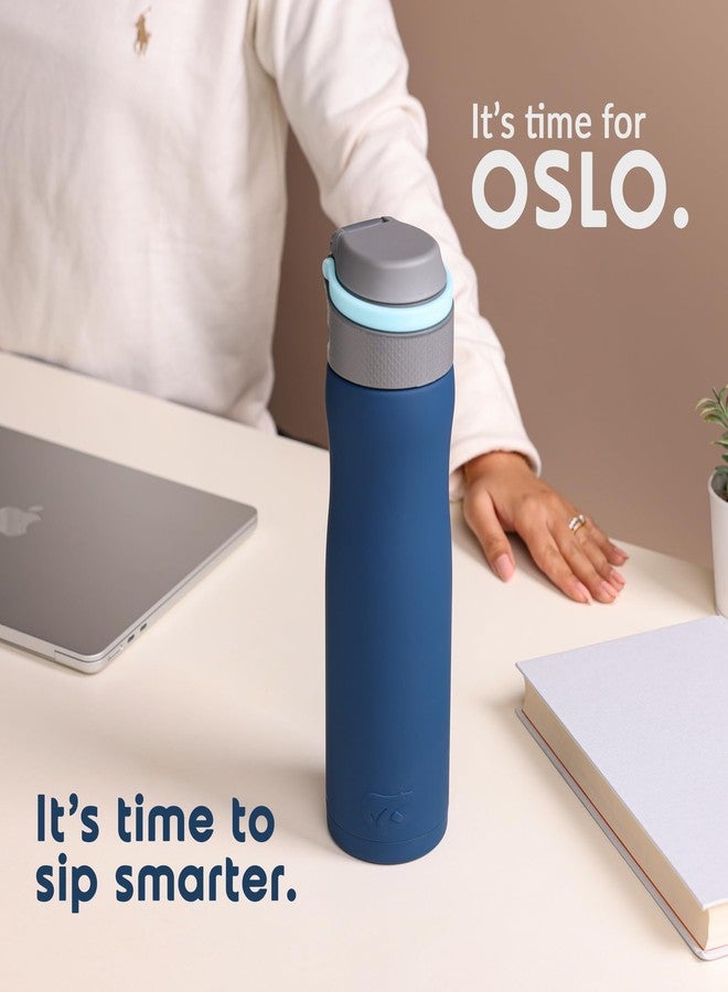 Headway by rabitat Oslo Thermos Water Bottle with Infuser Meridian Blue 750 ml | 2 Years Brand Warranty | Triple Layer Vacuum Insulated Flask | Hot and Cold Steel Water Bottle | ISI Certified - Image 2